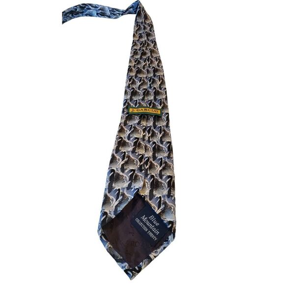 Vintage Jerry Garcia Blue Mountain Collection 100% Silk Necktie Abstract Tie - Picture 4 of 9